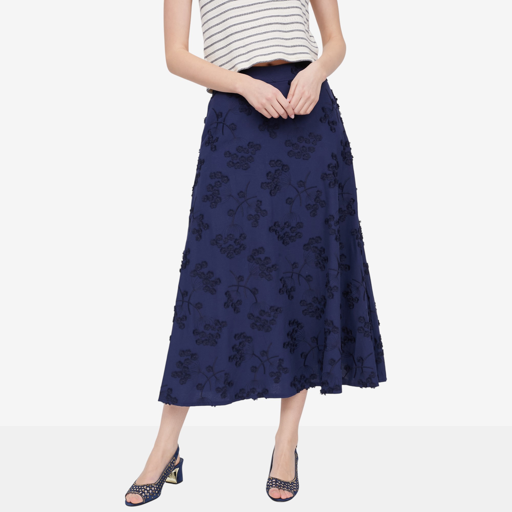 Apricot Dandelion Embroidered Skirt - TSC.ca