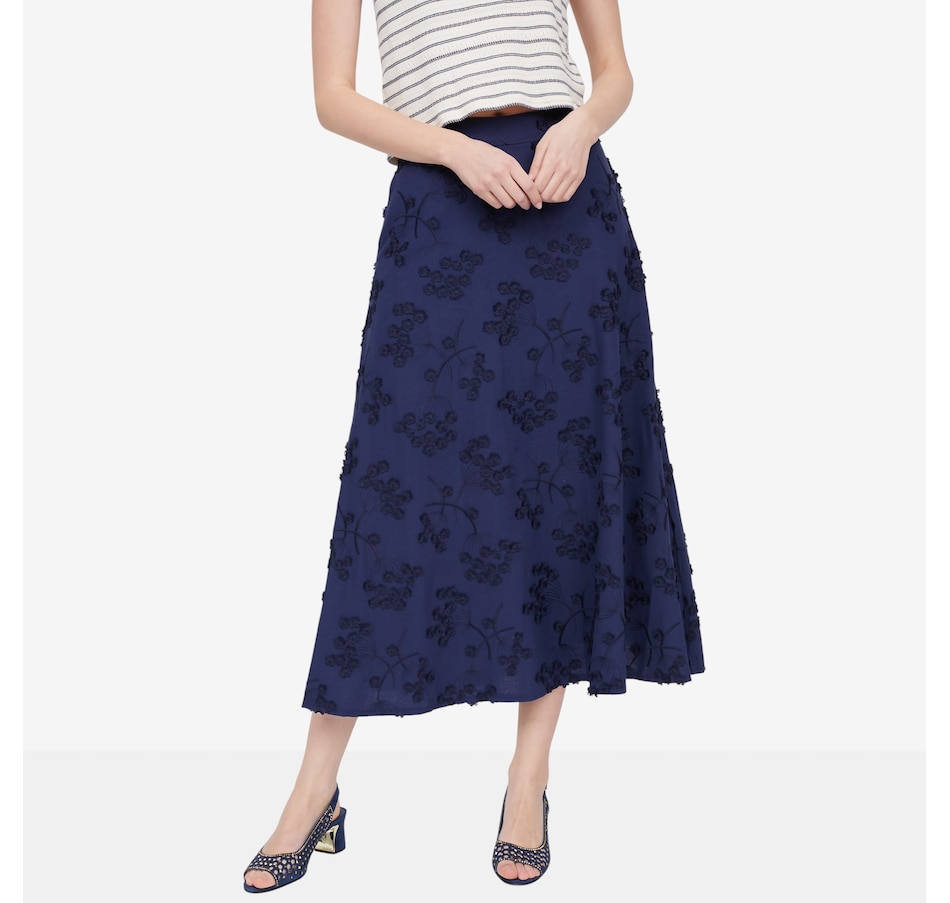 Image 104772_NVY.jpg, Product 104-772 / Price $160.00, Apricot Dandelion Embroidered Skirt from Apricot on TSC.ca's Fashion department