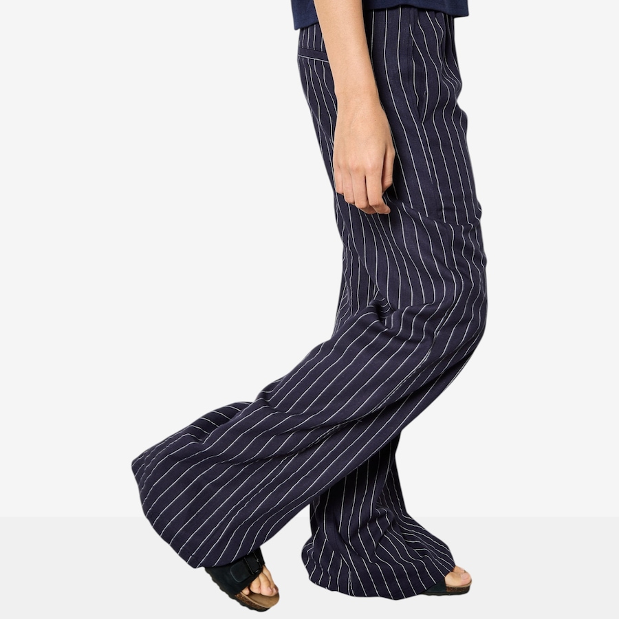 Image 104774_ALTMORE5.jpg, Product 104-774 / Price $69.88, Apricot Pinstripe Linen Wide Leg Trouser from Apricot on TSC.ca's Fashion department