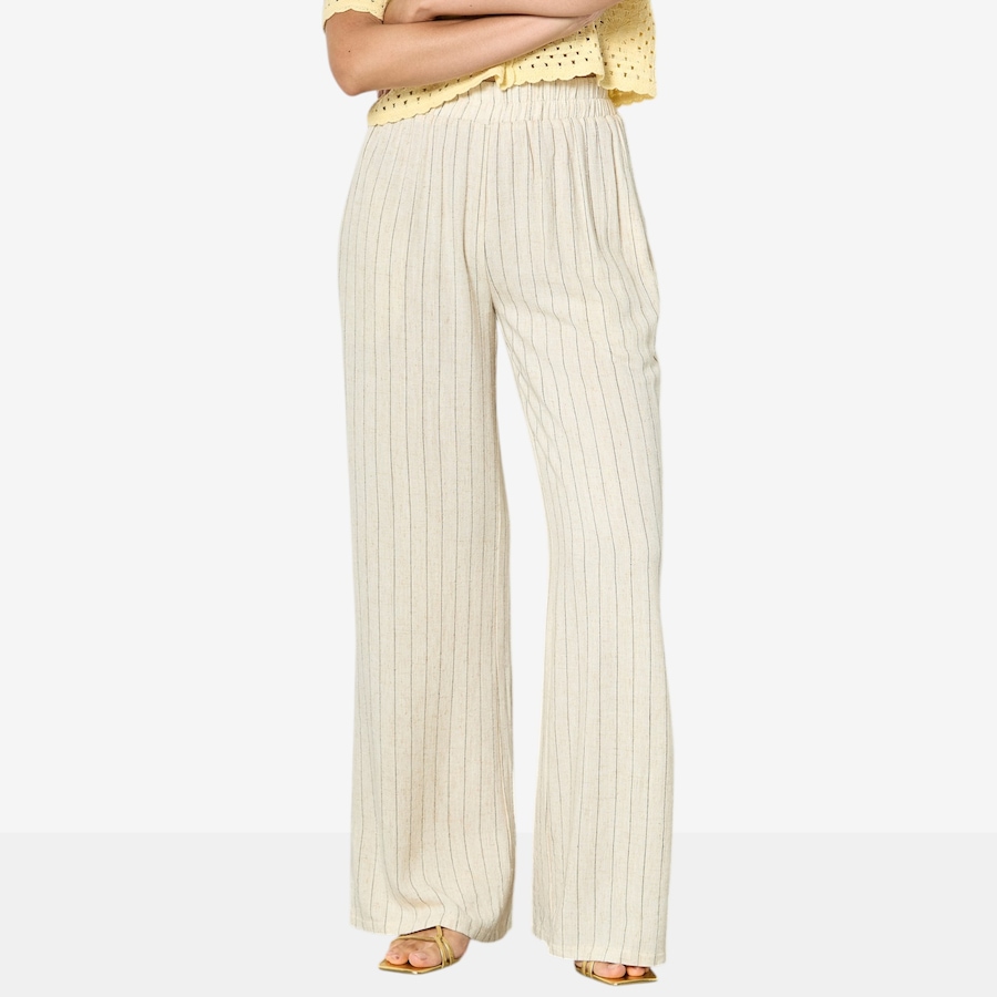 Image 104774_STN.jpg, Product 104-774 / Price $69.88, Apricot Pinstripe Linen Wide Leg Trouser from Apricot on TSC.ca's Fashion department