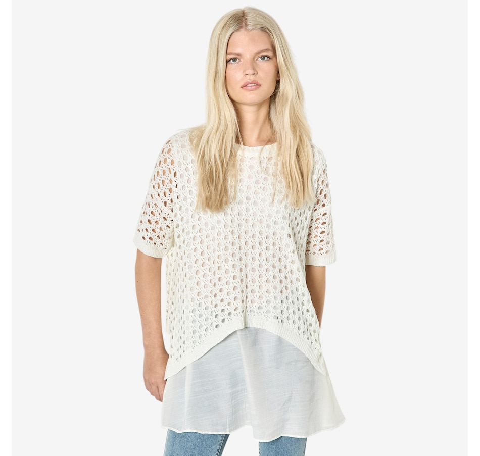 Image 104775_WHT.jpg, Product 104-775 / Price $69.88, Apricot Knitted Shimmer Layer Tunic from Apricot on TSC.ca's Fashion department