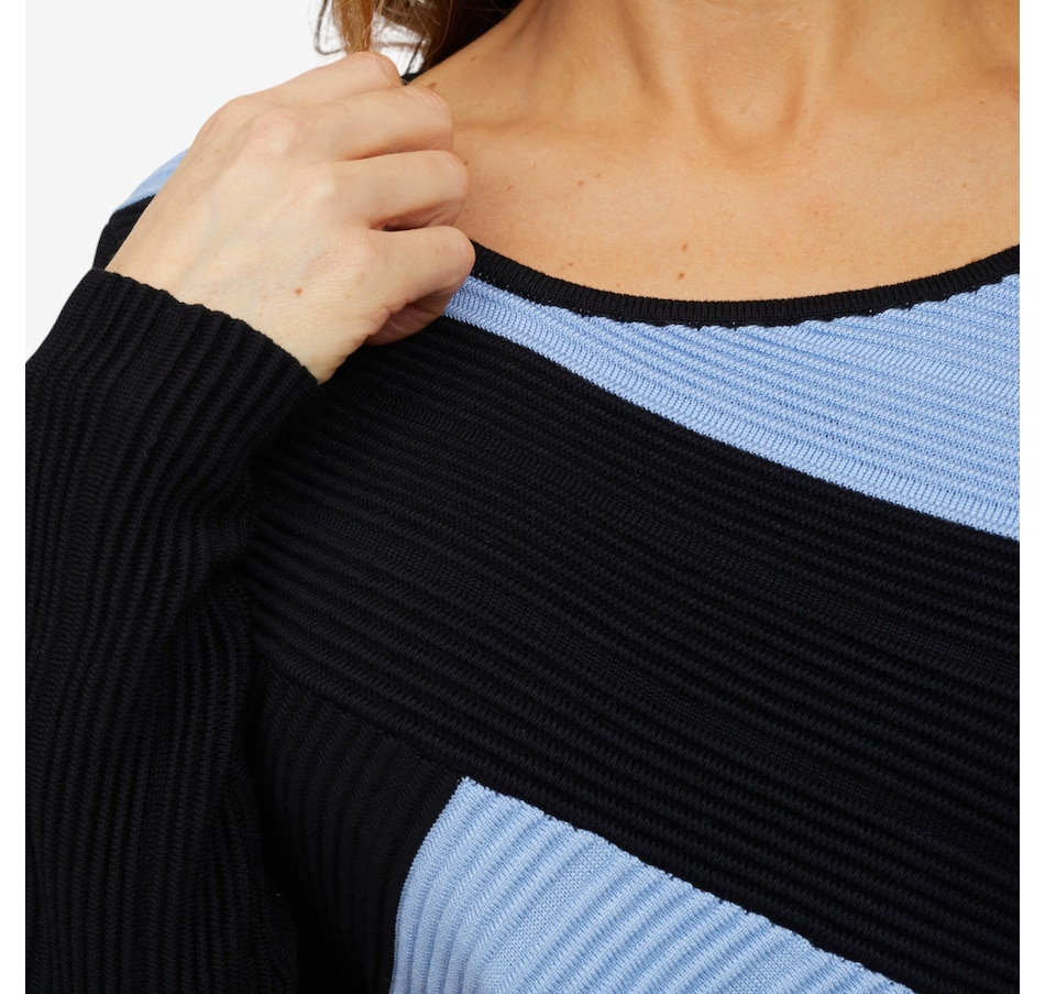 Image 104786_ALTMORE3.jpg, Product 104-786 / Price $44.99, Nina Leonard Scoop Neck Long Sleeve Colourblock Sweater from Nina Leonard on TSC.ca's Fashion department