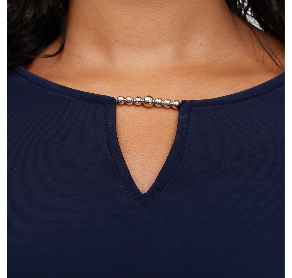 Image 104791_ALTMORE2.jpg, Product 104-791 / Price $44.99, Nina Leonard Long Sleeve Notch Top from Nina Leonard on TSC.ca's Fashion department