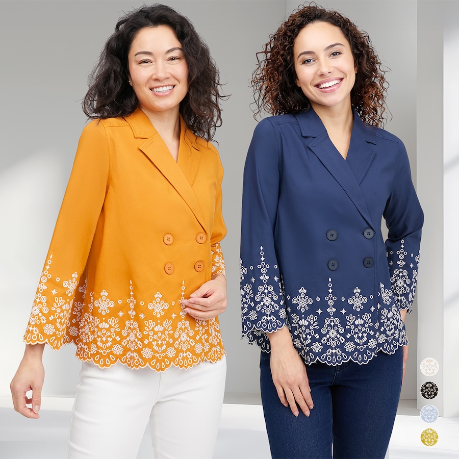 Image 104794_ALTMORE100.jpg, Product 104-794 / Price $29.33, Wynne Style Flatterfit Embroidered Jacket from Wynnelayers on TSC.ca's Fashion department