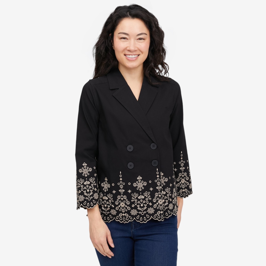 Image 104794_BLK.jpg, Product 104-794 / Price $29.33, Wynne Style Flatterfit Embroidered Jacket from Wynnelayers on TSC.ca's Fashion department