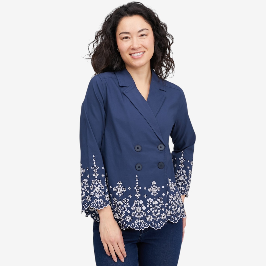 Image 104794_MDB.jpg, Product 104-794 / Price $29.33, Wynne Style Flatterfit Embroidered Jacket from Wynnelayers on TSC.ca's Fashion department
