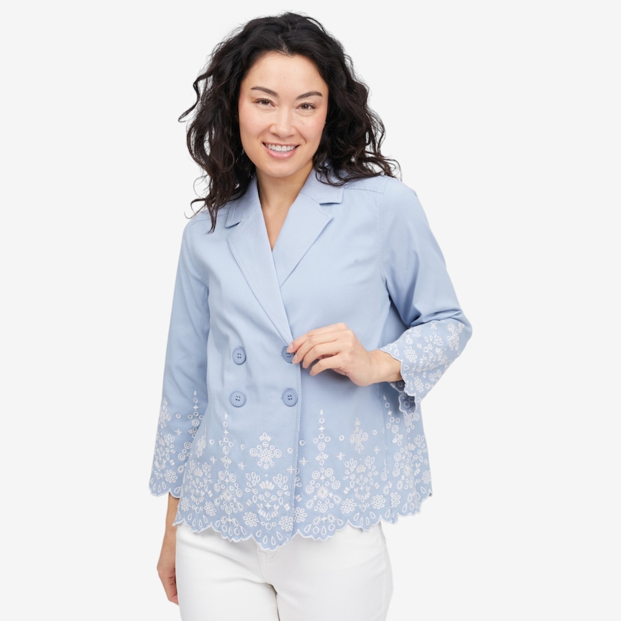 Image 104794_PWB.jpg, Product 104-794 / Price $29.33, Wynne Style Flatterfit Embroidered Jacket from Wynnelayers on TSC.ca's Fashion department