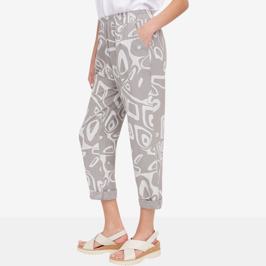 Image 104807_ALTMORE1.jpg, Product 104-807 / Price $85.00, M Made In Italy Printed Pull-On Pant with Tapered Leg and Side Seam Pockets from M Made in Italy on TSC.ca's Fashion department
