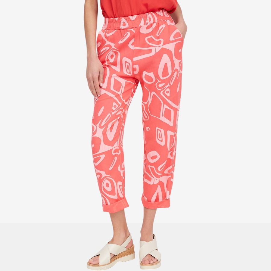Image 104807_SSE.jpg, Product 104-807 / Price $85.00, M Made In Italy Printed Pull-On Pant with Tapered Leg and Side Seam Pockets from M Made in Italy on TSC.ca's Fashion department