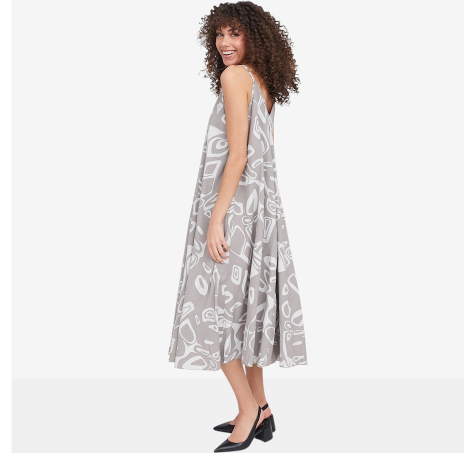 Image 104808_ALTMORE2.jpg, Product 104-808 / Price $120.00, M Made In Italy Printed Maxi Dress V-Neckline from M Made in Italy on TSC.ca's Fashion department