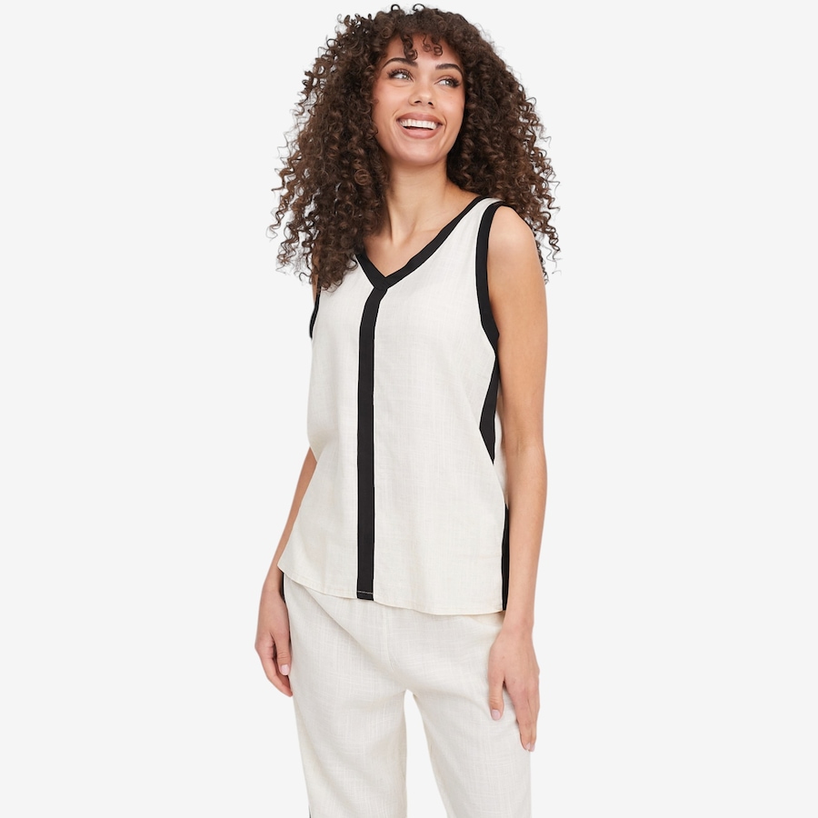 Image 104810_OATCO.jpg, Product 104-810 / Price $39.88, M Made In Italy V-Neck Colour Block Sleeveless Top from M Made in Italy on TSC.ca's Fashion department