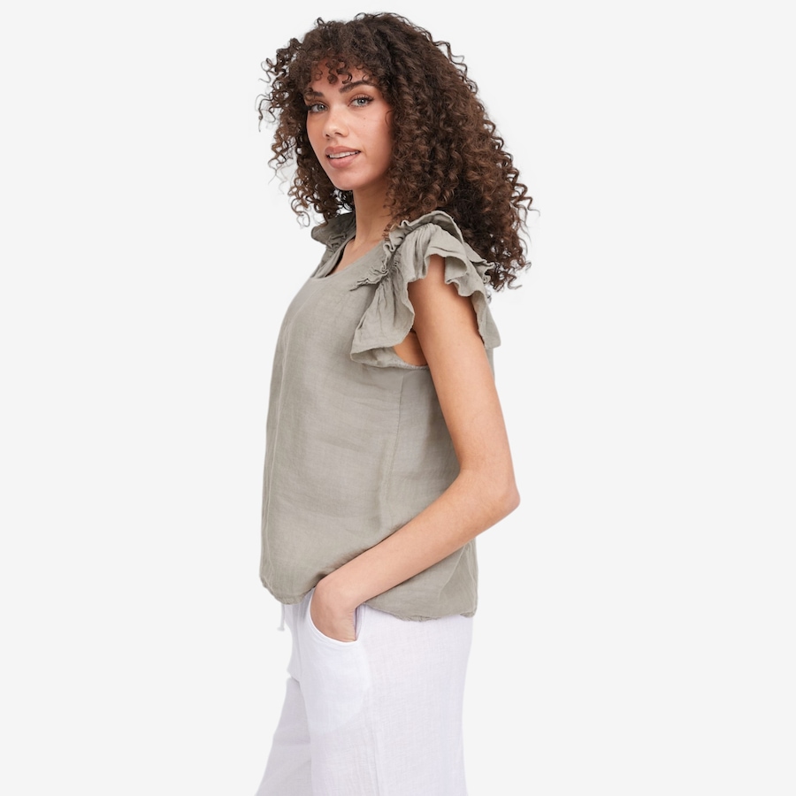 Image 104815_ALTMORE2.jpg, Product 104-815 / Price $44.88, M Made In Italy V-Neck Top with Ruffled Cap Sleeves from M Made in Italy on TSC.ca's Fashion department