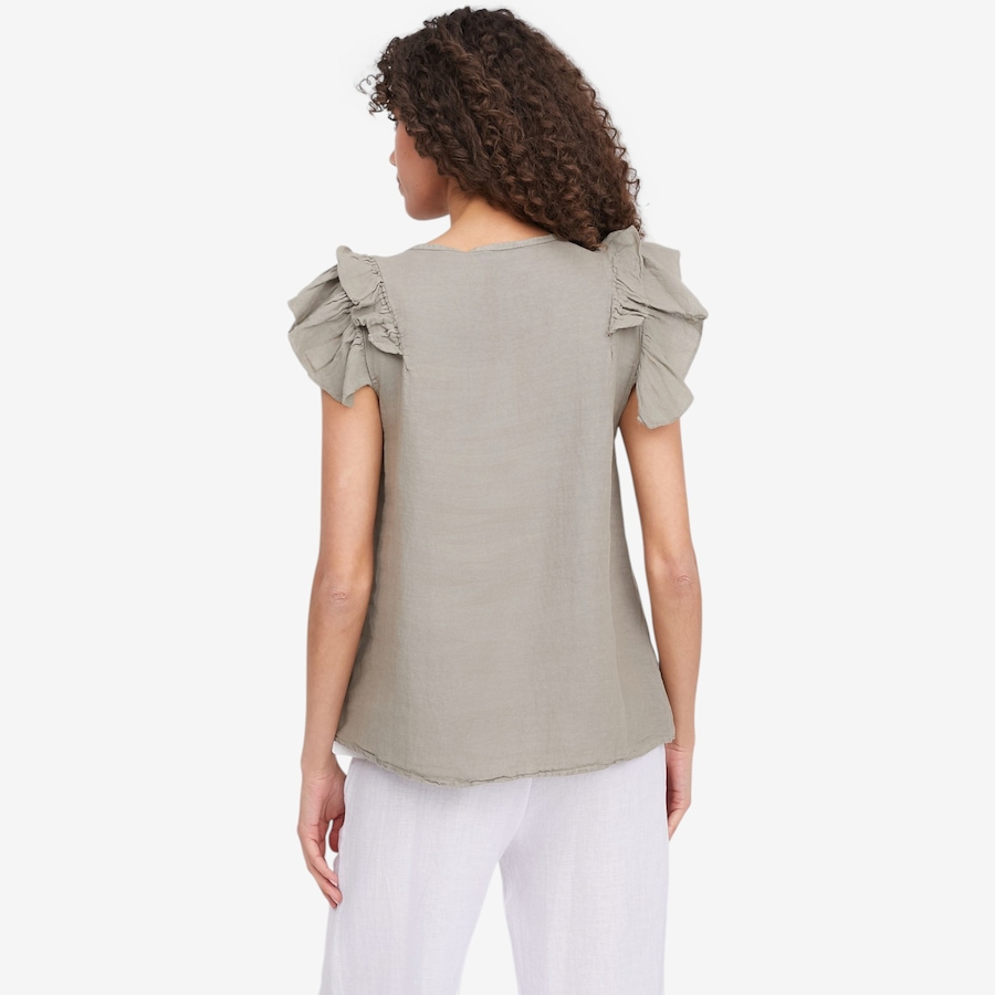 Image 104815_ALTMORE3.jpg, Product 104-815 / Price $44.88, M Made In Italy V-Neck Top with Ruffled Cap Sleeves from M Made in Italy on TSC.ca's Fashion department