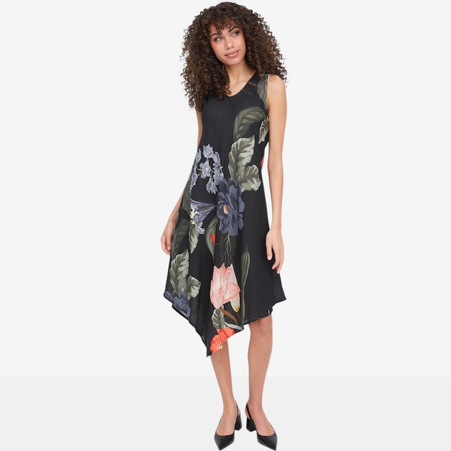 Image 104816_BKBSM.jpg, Product 104-816 / Price $74.88, M Made In Italy Floral Print Sleeveless A-Line Maxi Dress from M Made in Italy on TSC.ca's Fashion department