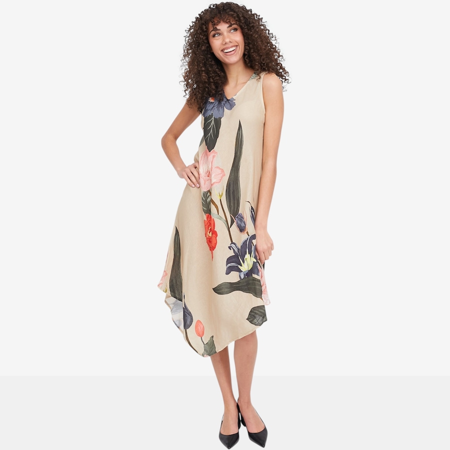 Image 104816_OATBM.jpg, Product 104-816 / Price $74.88, M Made In Italy Floral Print Sleeveless A-Line Maxi Dress from M Made in Italy on TSC.ca's Fashion department