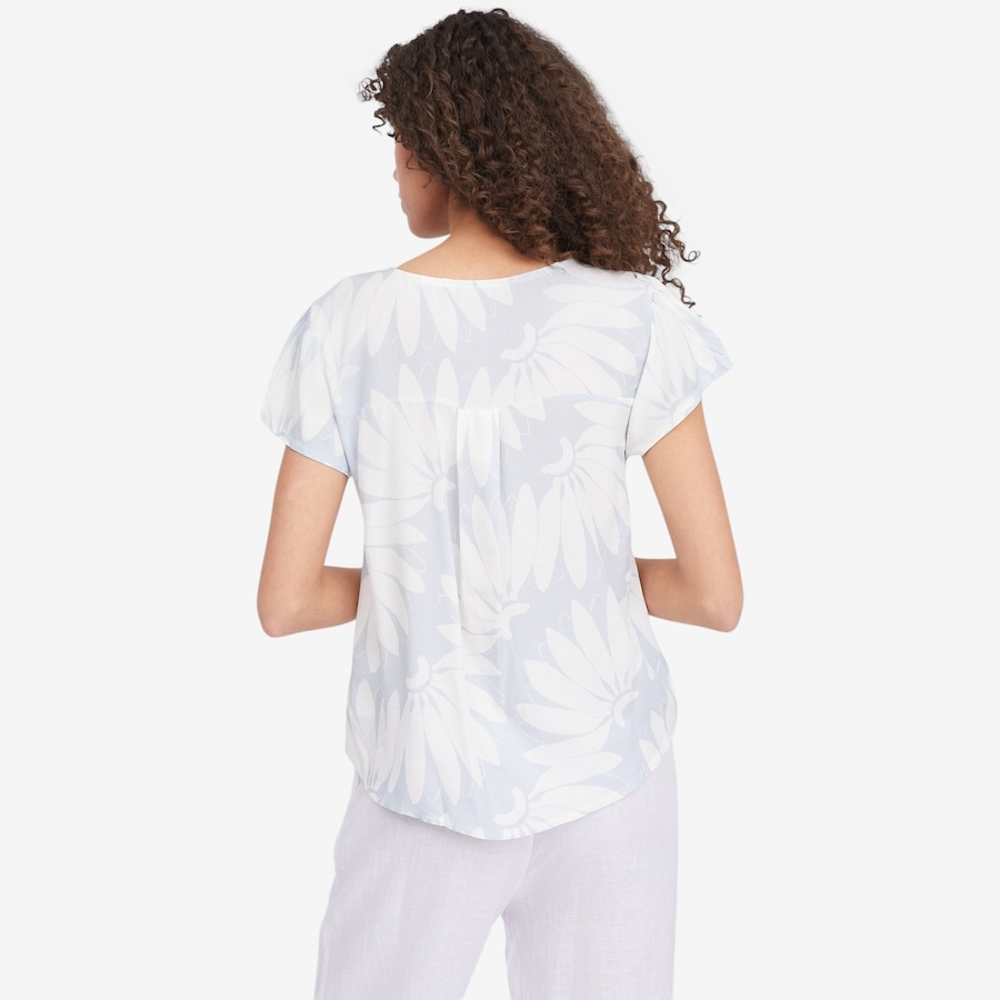 Image 104818_ALTMORE3.jpg, Product 104-818 / Price $44.88, M Made In Italy Printed V-Neck Button Down Shirt with Flutter Cap Sleeves from M Made in Italy on TSC.ca's Fashion department