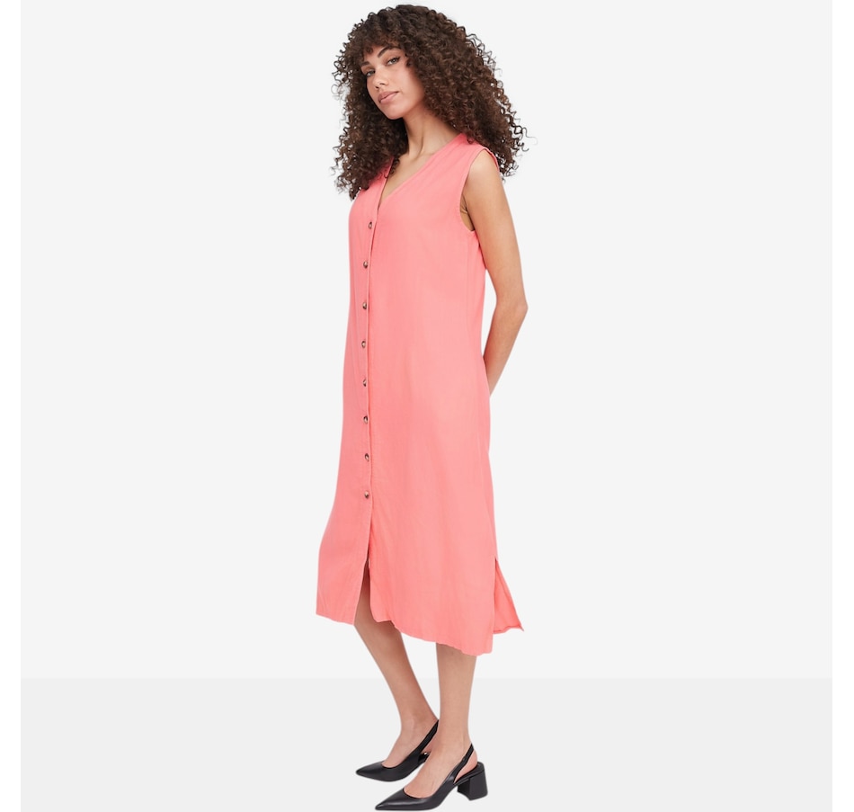 Image 104819_ALTMORE2.jpg, Product 104-819 / Price $64.88, M Made In Italy Button Down Sleeveless Dress with Pockets from M Made in Italy on TSC.ca's Fashion department