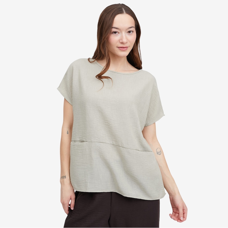 Image 104823_CED.jpg, Product 104-823 / Price $29.88, Kim & Co. Linen Feel Loose Top with Pockets from Kim & Co. on TSC.ca's Fashion department