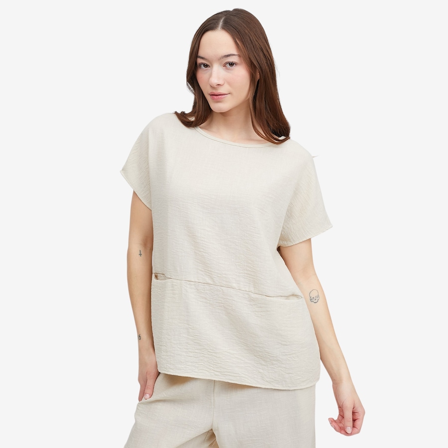 Image 104823_SAN.jpg, Product 104-823 / Price $29.88, Kim & Co. Linen Feel Loose Top with Pockets from Kim & Co. on TSC.ca's Fashion department