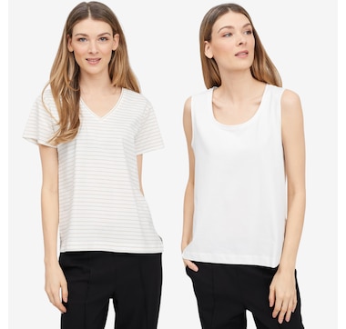 Wynne Style Stripes and Solid Tee with Tank - 2-Pack