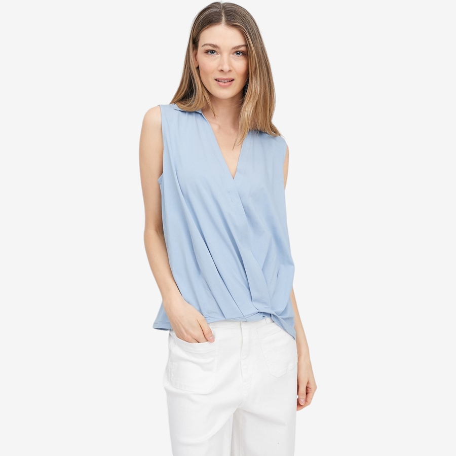 Image 104837_PWB.jpg, Product 104-837 / Price $29.33, Wynne Style Sleeveless Collared Twist Top from Wynnelayers on TSC.ca's Fashion department