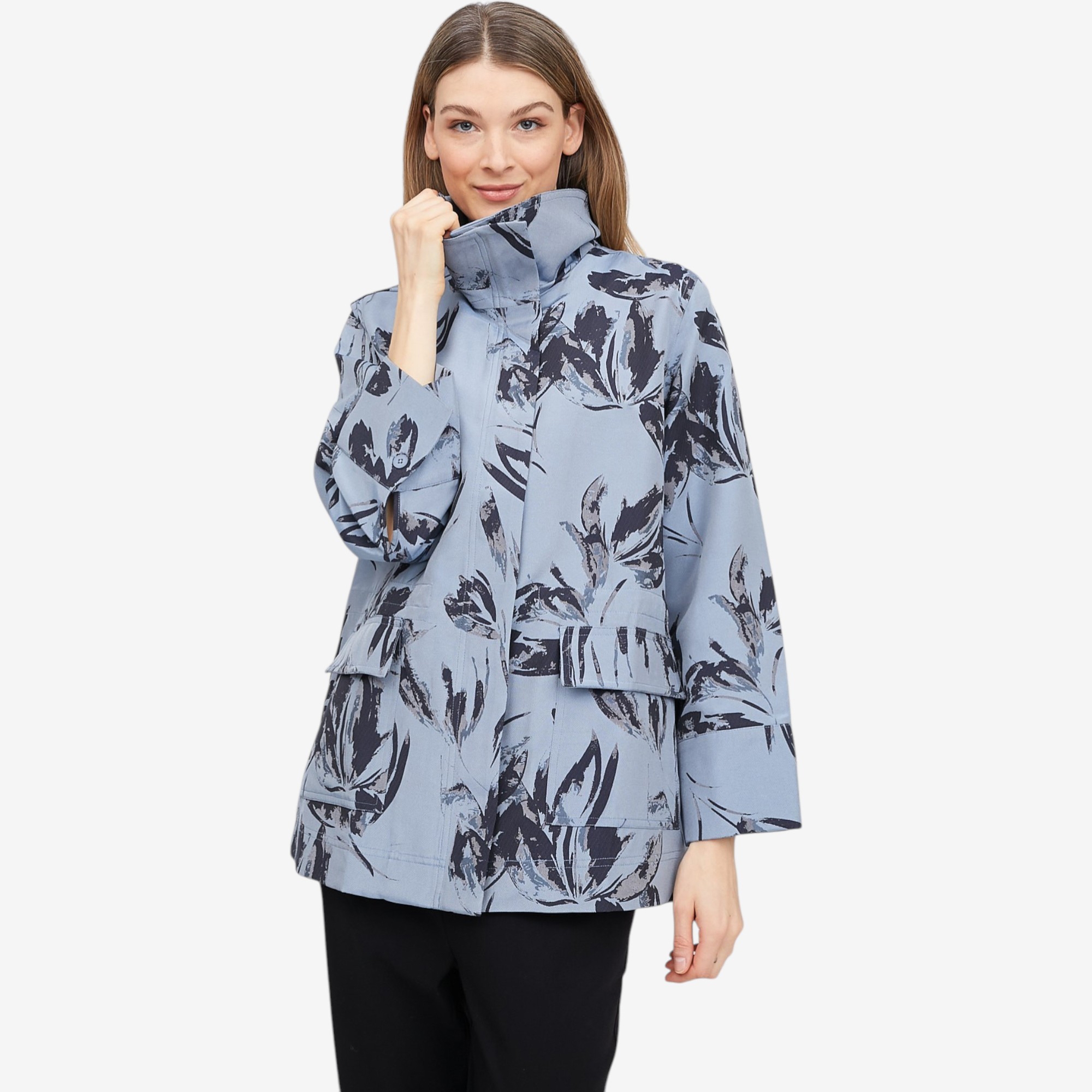 Wynne Style Silhouette Floral Jacquard Anorak - TSC.ca