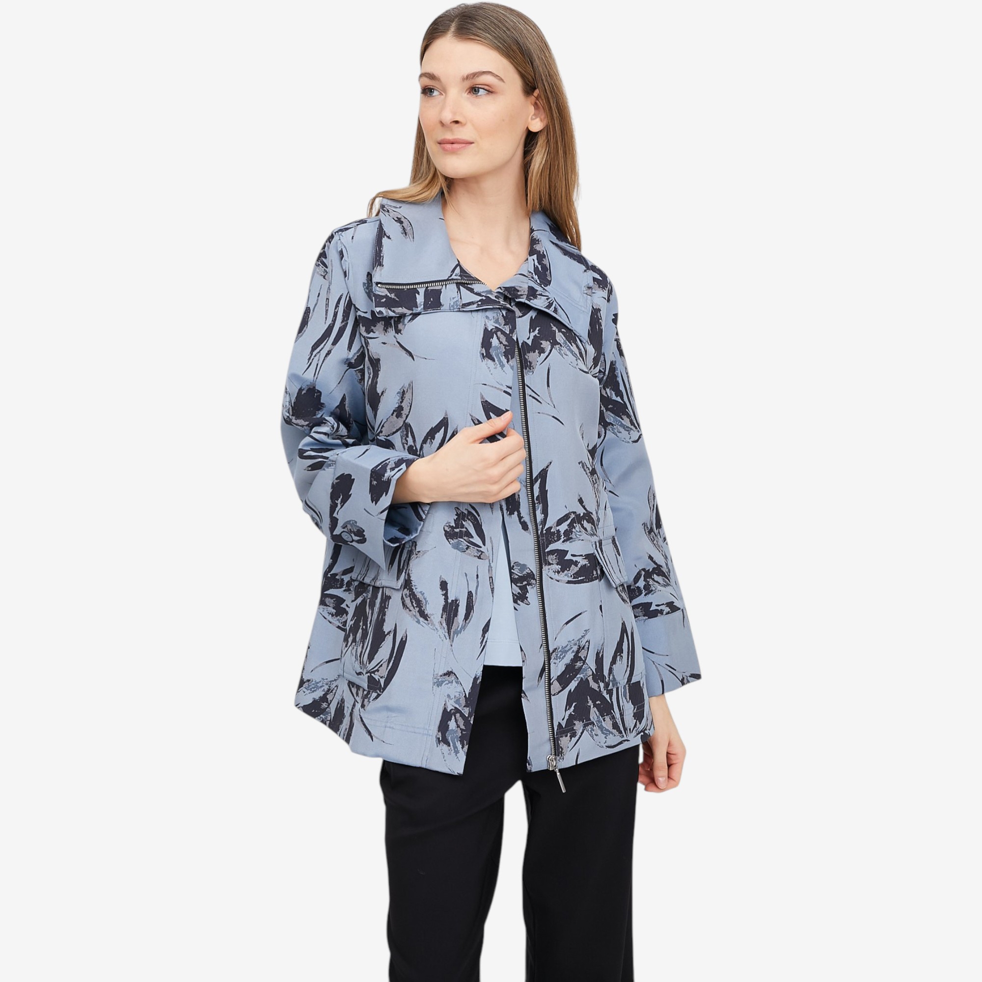 Wynne Style Silhouette Floral Jacquard Anorak - TSC.ca