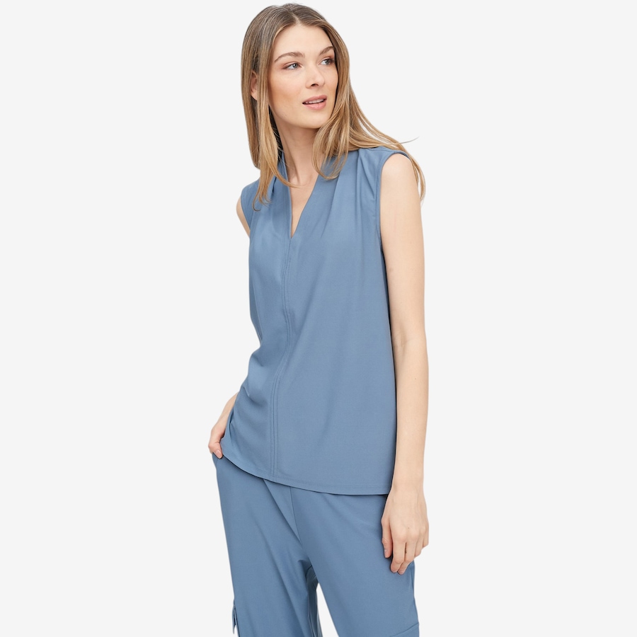 Image 104851_BLUME.jpg, Product 104-851 / Price $29.33, Wynne Style Luxe Crepe Sharp V-Neck Sleeveless Top from Wynnelayers on TSC.ca's Fashion department