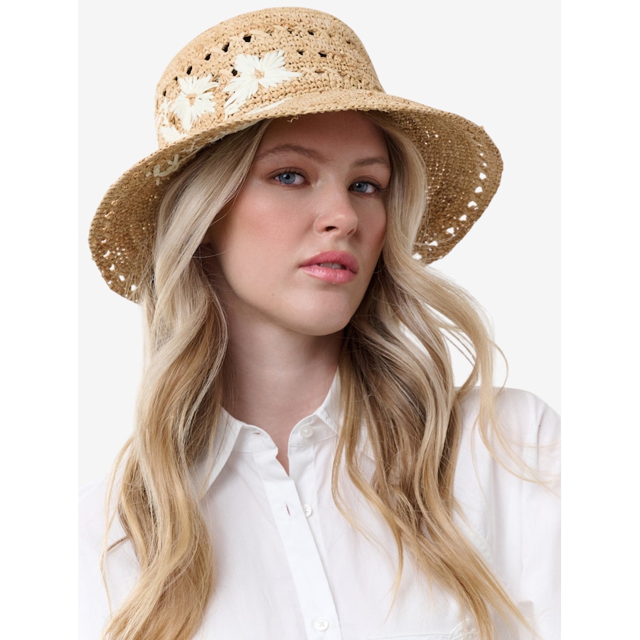 Image 104866_ALTMORE2.jpg, Product 104-866 / Price $44.33, LOEVENICH Raffia Cloche with Crochet Pattern from Loevenich on TSC.ca's Fashion department
