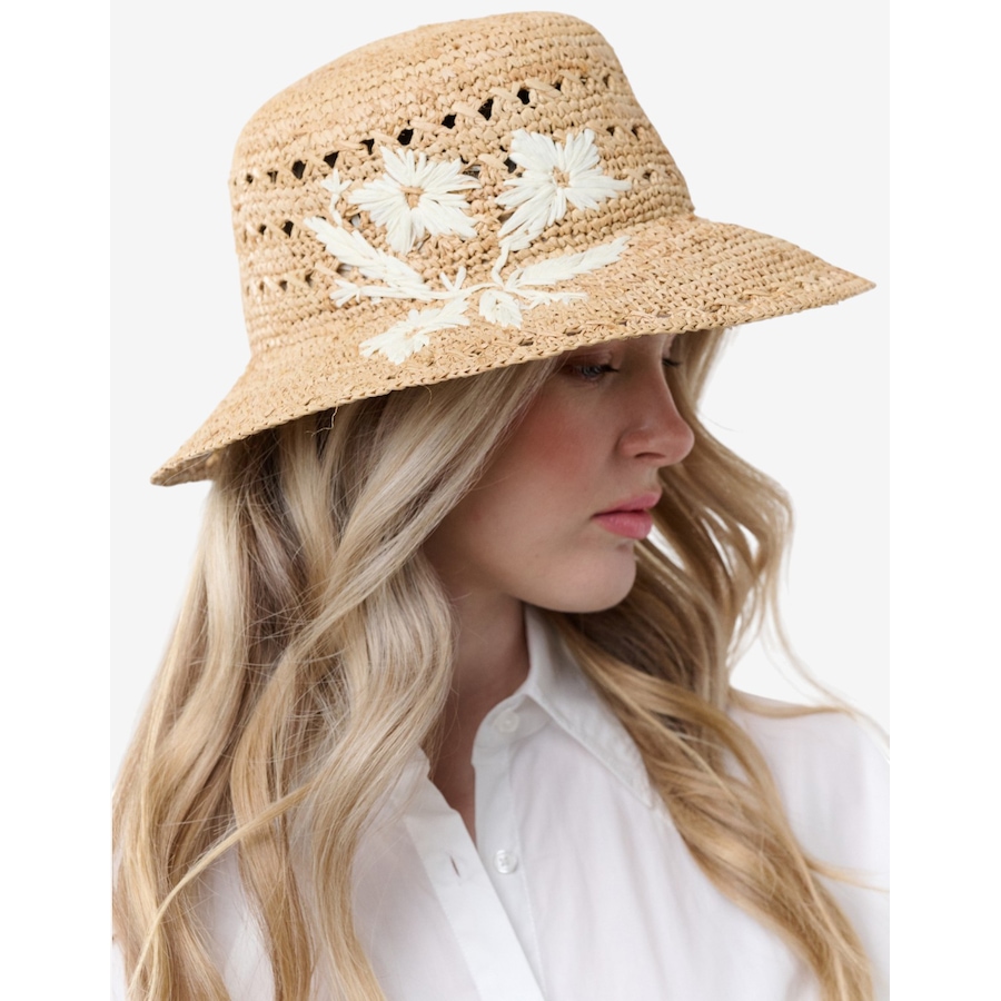Image 104866_ALTMORE3.jpg, Product 104-866 / Price $44.33, LOEVENICH Raffia Cloche with Crochet Pattern from Loevenich on TSC.ca's Fashion department