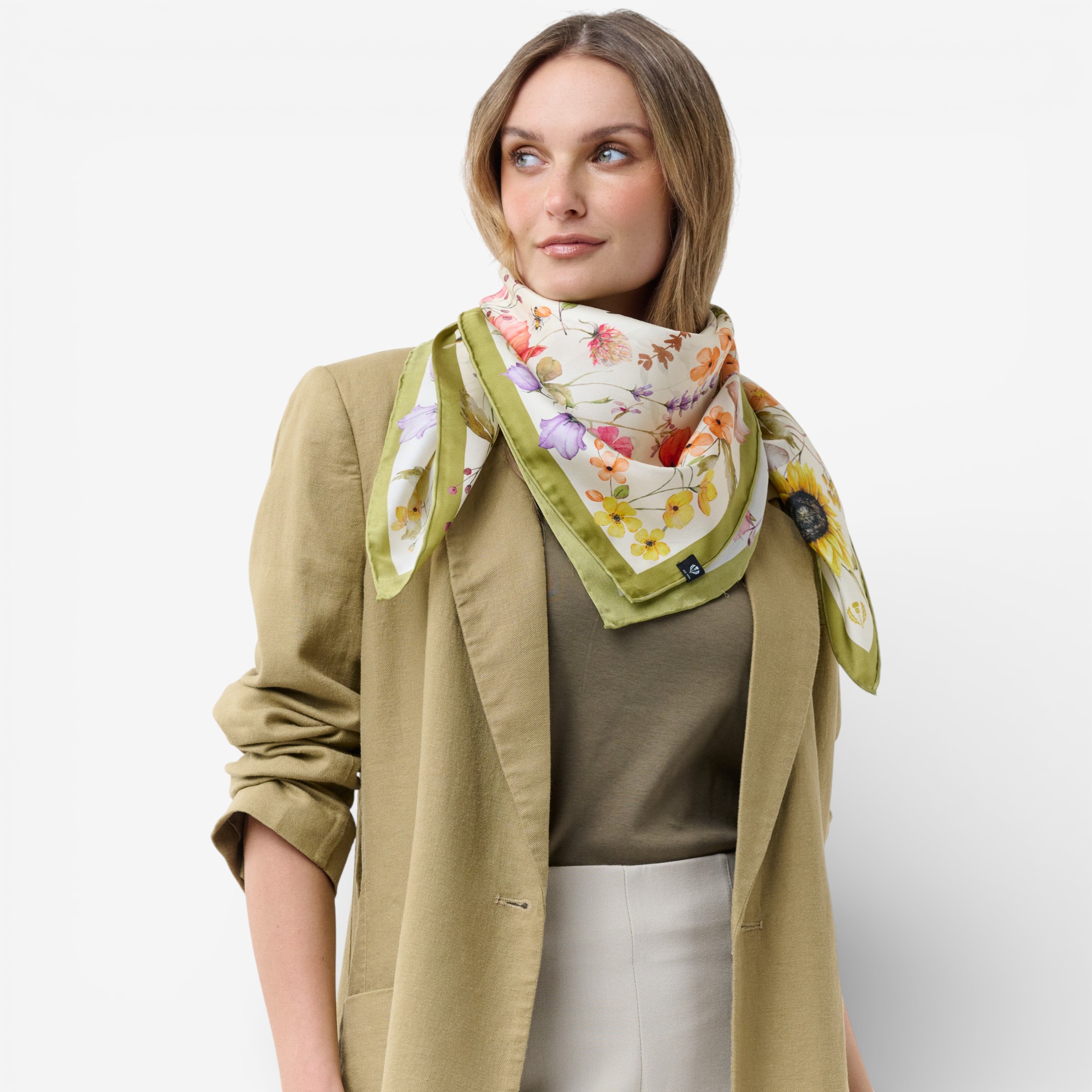 V. Fraas Cottage Floral Silk Square Scarf - TSC.ca