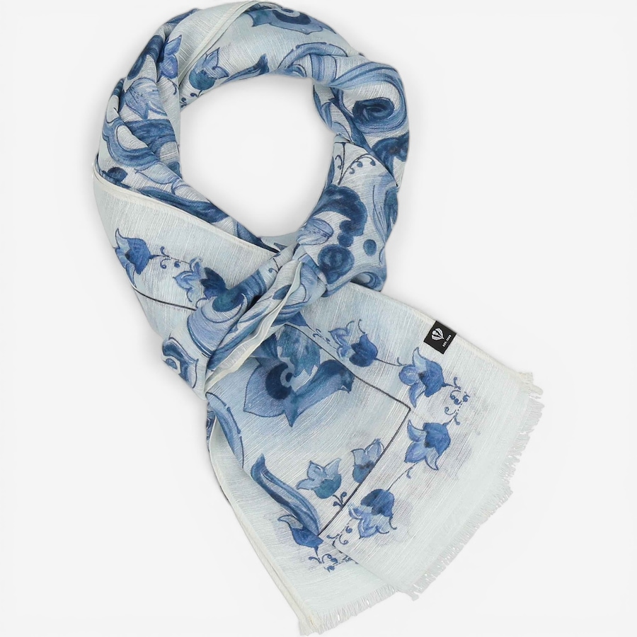 Image 104916_TRUBE.jpg, Product 104-916 / Price $54.88, V. Fraas Tile Print Hemp Wrap from FRAAS on TSC.ca's Fashion department