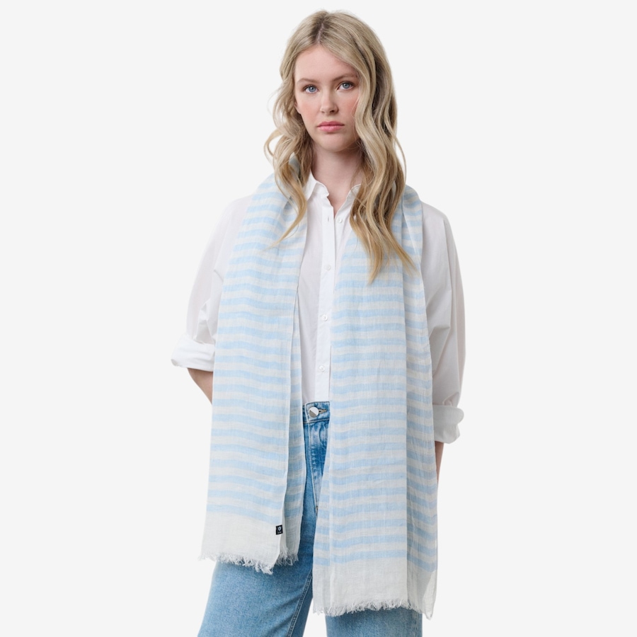 Image 104919_ALTMORE4.jpg, Product 104-919 / Price $82.00, V. Fraas Sea Stripes Linen Wrap from FRAAS on TSC.ca's Fashion department