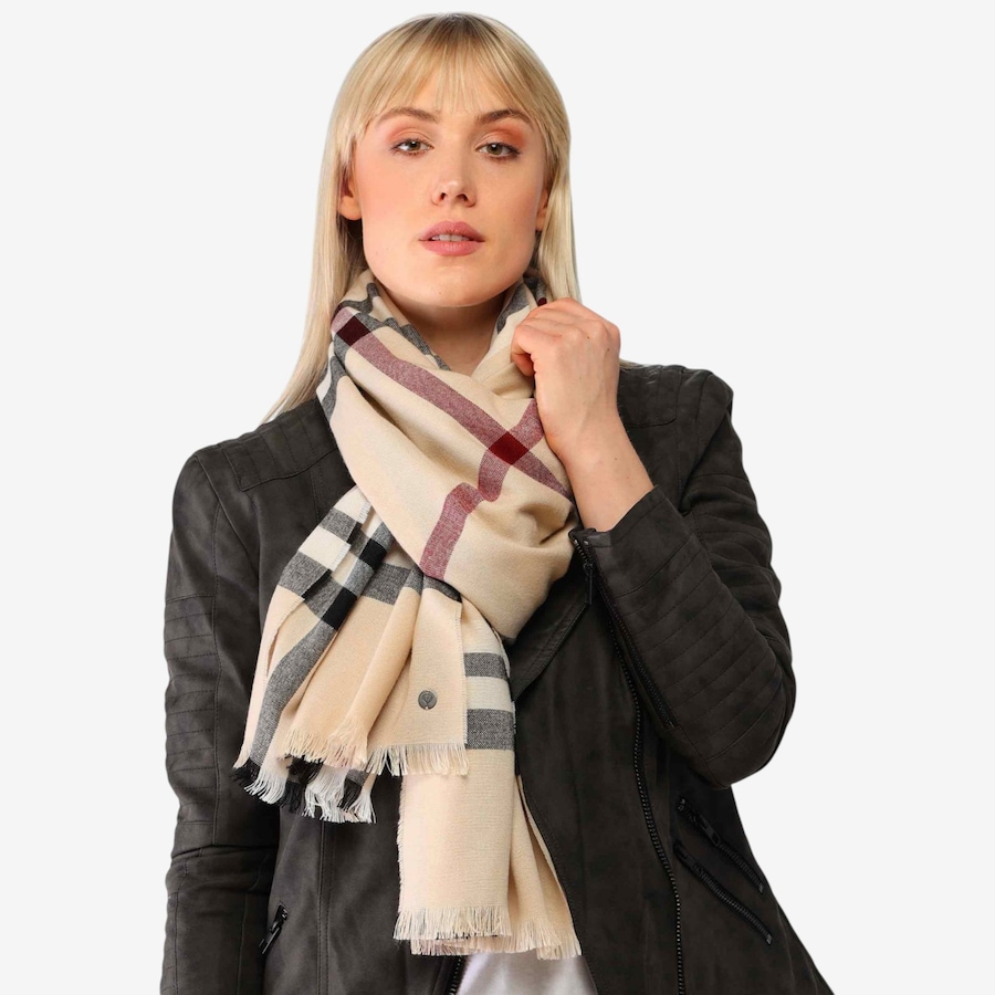 Image 104920_ALTMORE4.jpg, Product 104-920 / Price $64.00, V. Fraas Plaid Lightweight Wrap from FRAAS on TSC.ca's Fashion department