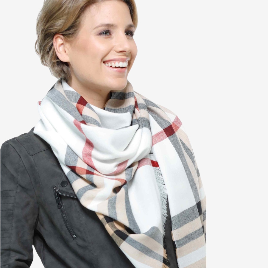 Image 104920_ALTMORE7.jpg, Product 104-920 / Price $64.00, V. Fraas Plaid Lightweight Wrap from FRAAS on TSC.ca's Fashion department