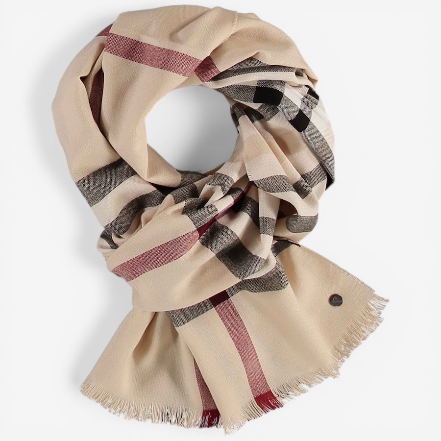 Image 104920_BGE.jpg, Product 104-920 / Price $64.00, V. Fraas Plaid Lightweight Wrap from FRAAS on TSC.ca's Fashion department