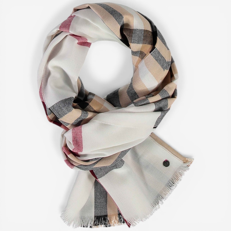 Image 104920_WHT.jpg, Product 104-920 / Price $64.00, V. Fraas Plaid Lightweight Wrap from FRAAS on TSC.ca's Fashion department