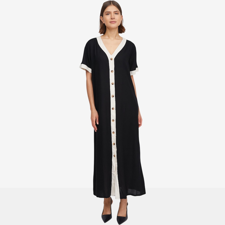 Image 104923_BCB.jpg, Product 104-923 / Price $54.88, M Made In Italy Button Down Colour Block Maxi Dress with Side Seam Pockets from M Made in Italy on TSC.ca's Fashion department