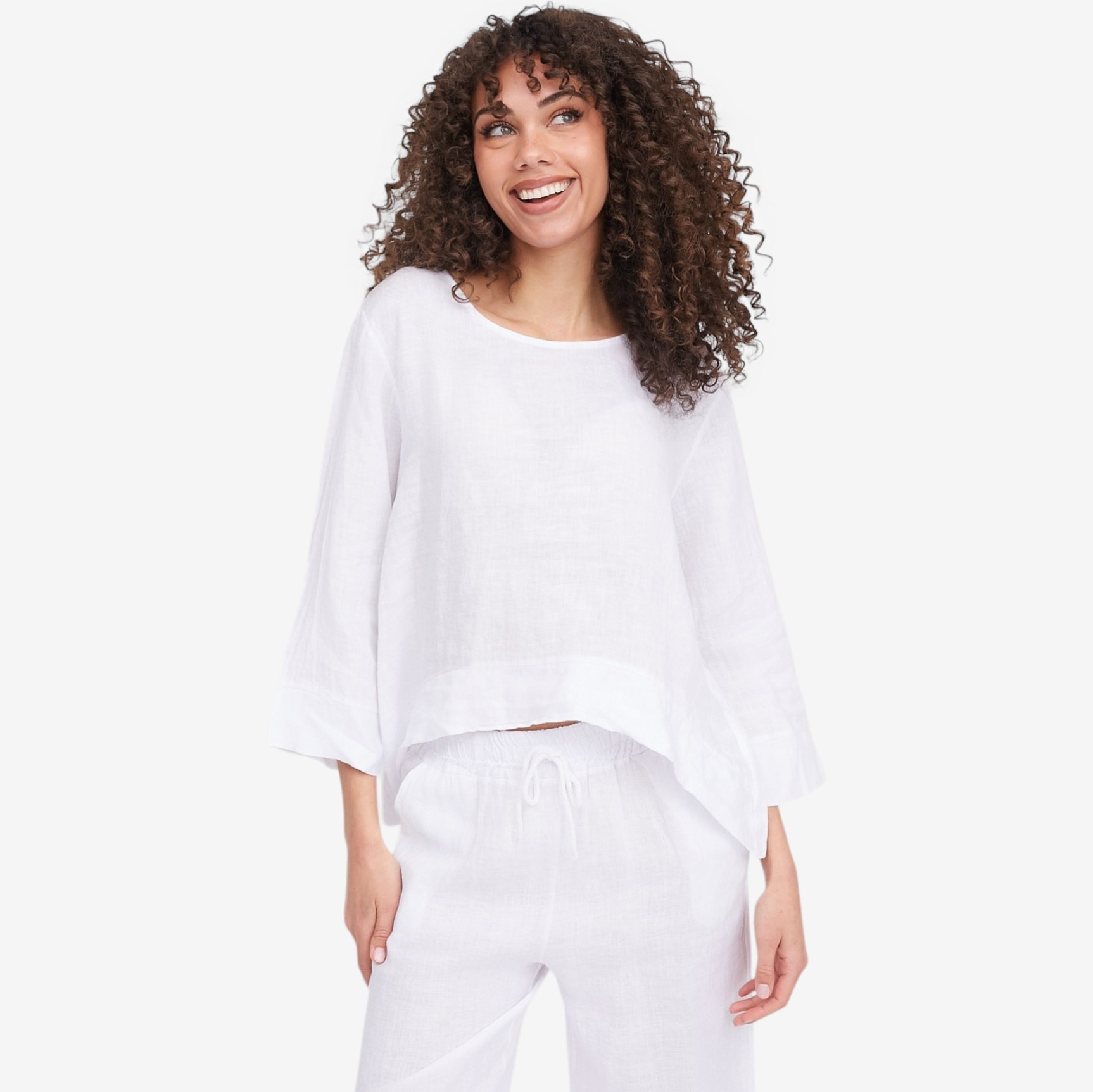 M Made In Italy Boat Neck Top with High-Low Hemline - TSC.ca