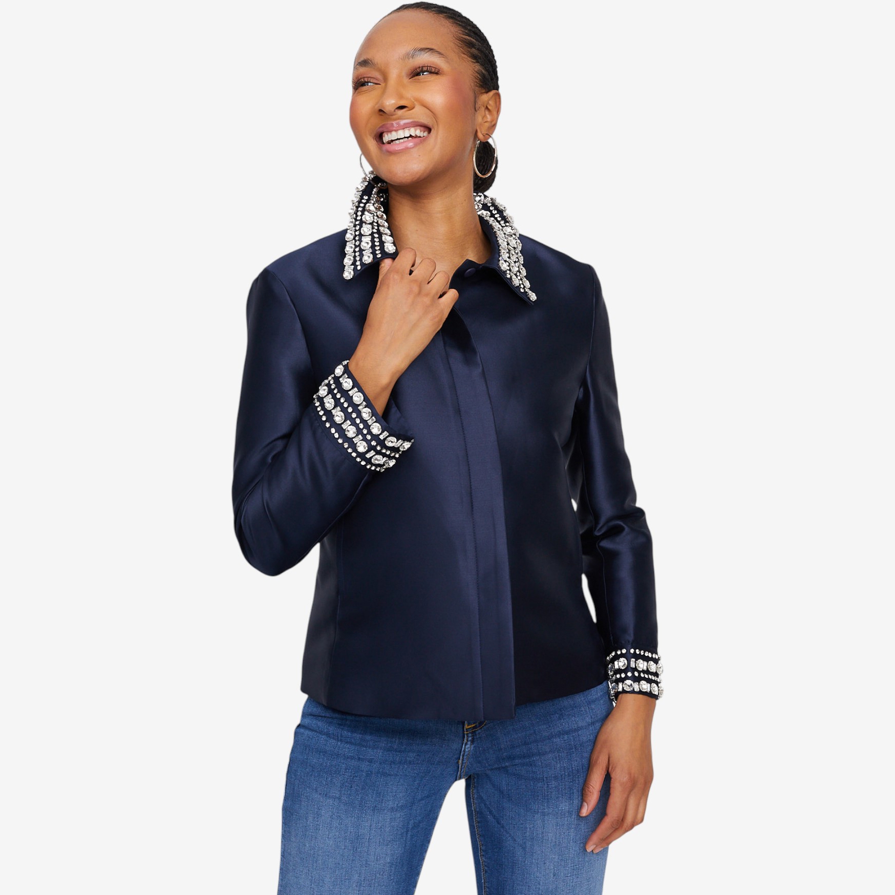 Brian Bailey Mikado Jacket with Crystal Detail - TSC.ca