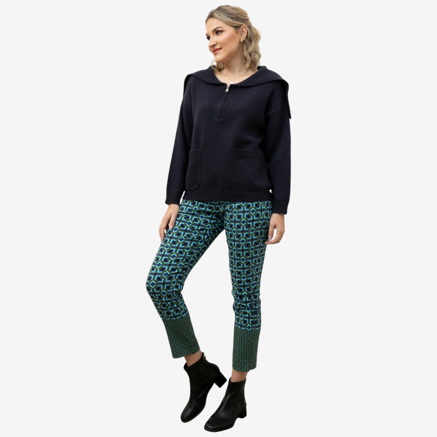Orange Fashion Village Sadie Mock Zip Sweater - TSC.ca