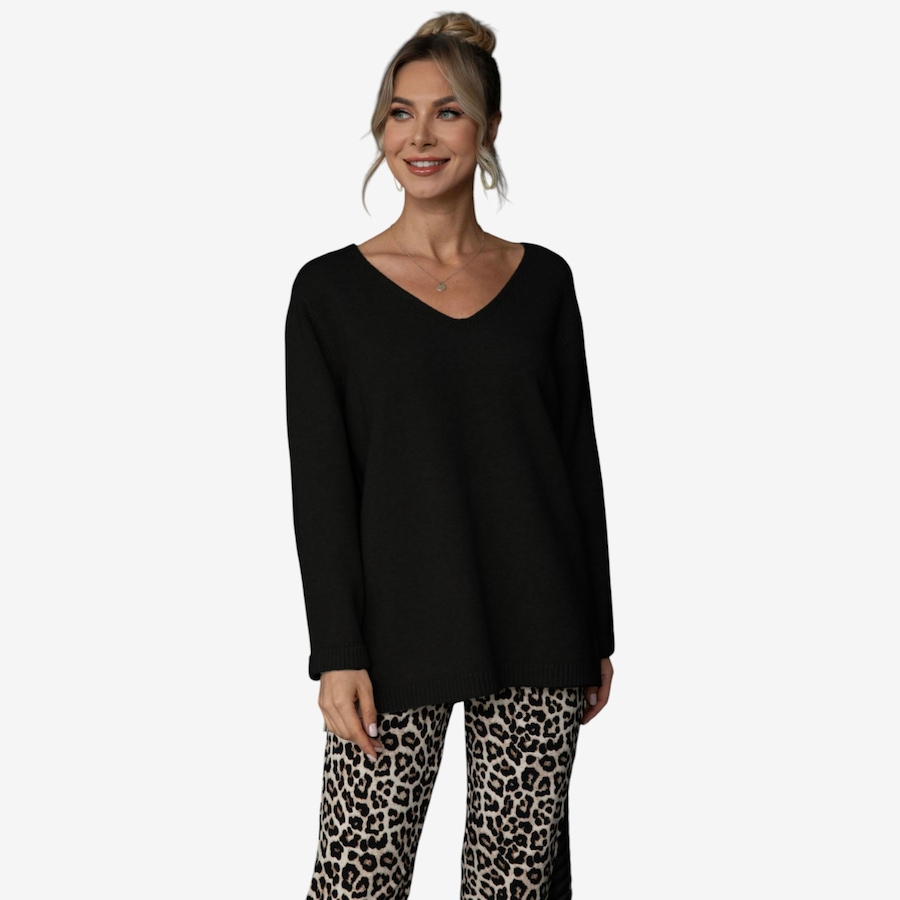 Image 104966_BLK.jpg, Product 104-966 / Price $29.33, Orange Fashion Village Lisa's V-Neck Tunic from Orange Fashion Village on TSC.ca's Fashion department