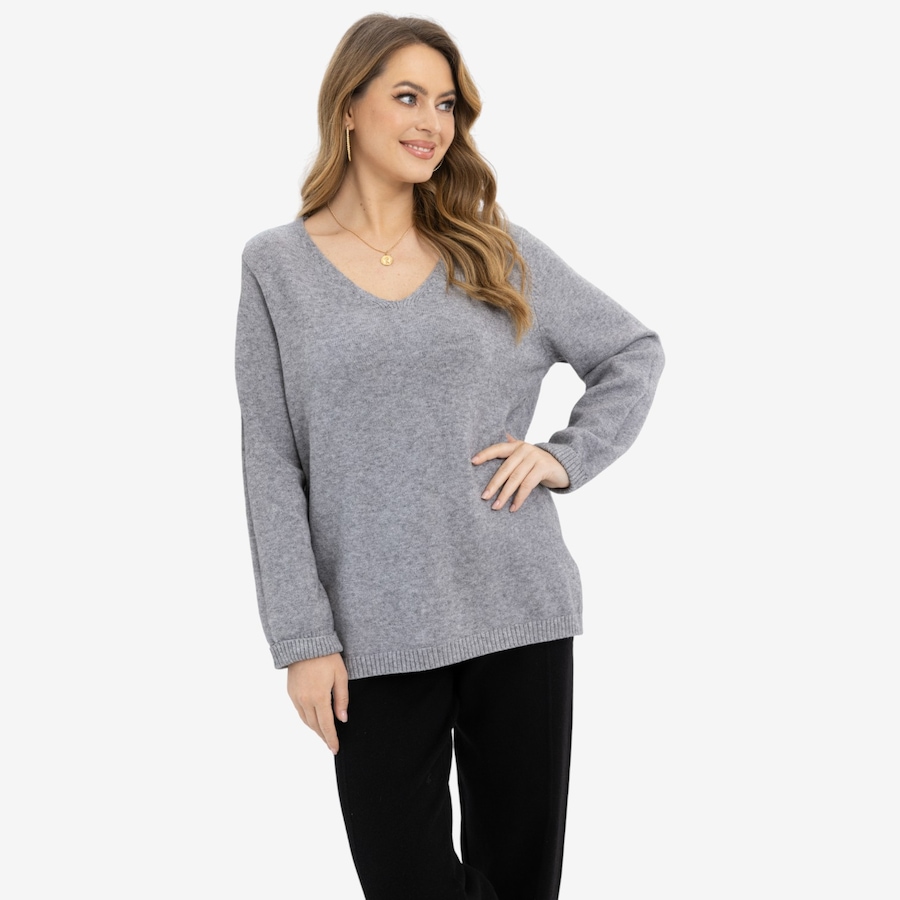 Image 104966_GRY.jpg, Product 104-966 / Price $29.33, Orange Fashion Village Lisa's V-Neck Tunic from Orange Fashion Village on TSC.ca's Fashion department