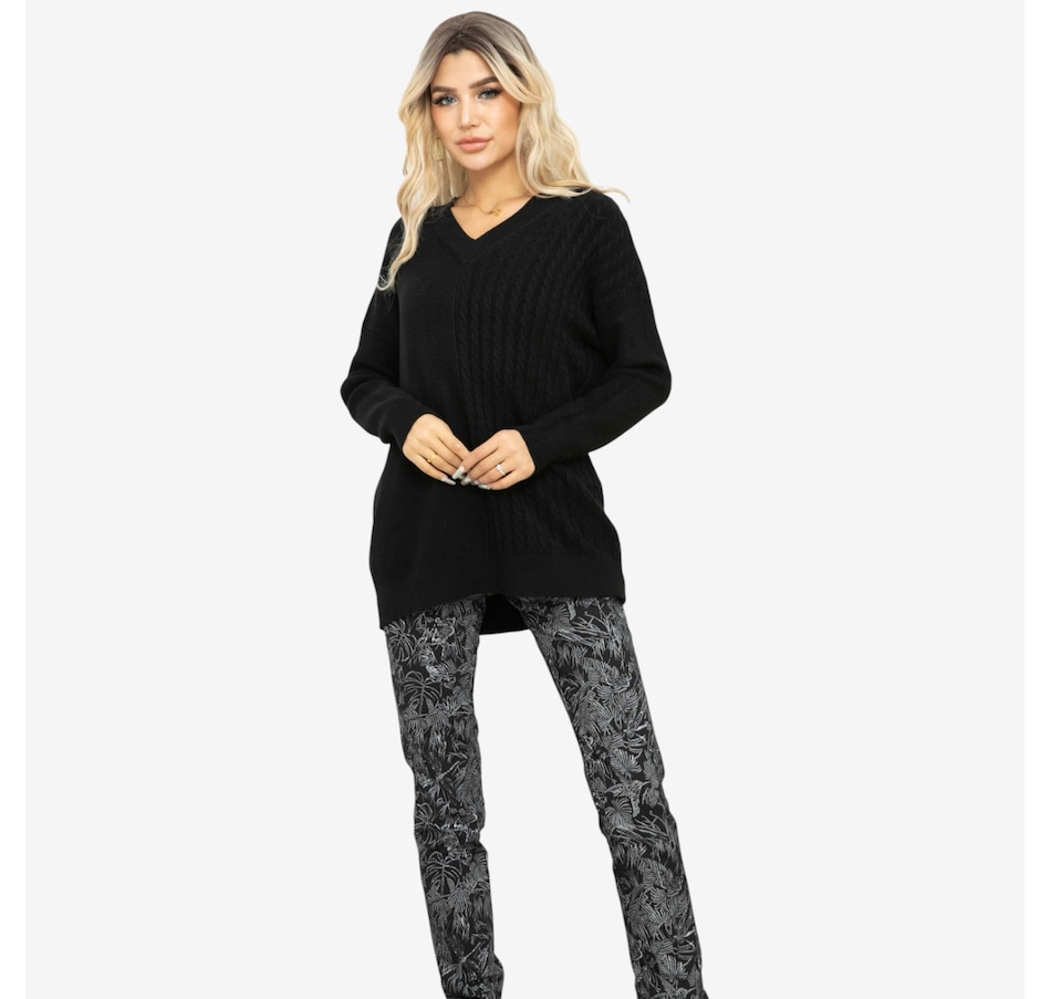 Image 104980_BLK.jpg, Product 104-980 / Price $54.88, Orange Fashion Village Sade Elegance V-Neck Sweater from Orange Fashion Village on TSC.ca's Fashion department