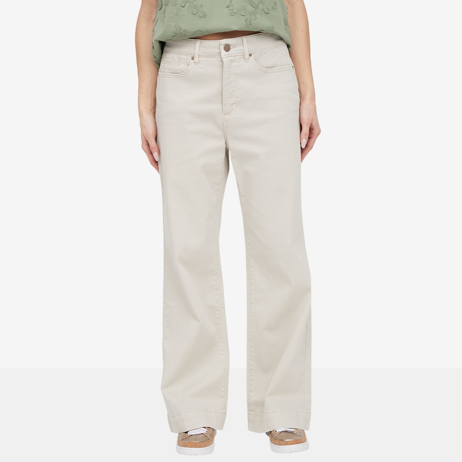 Image 104995_CNVS.jpg, Product 104-995 / Price $29.33, claudia ev Comfort Stretch Fly Front Wide Leg Pant from claudia ev on TSC.ca's Fashion department