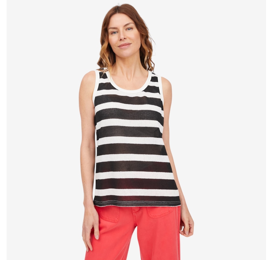 Image 105108_BLK.jpg, Product 105-108 / Price $44.99, claudia ev Sleeveless Rib Top from claudia ev on TSC.ca's Fashion department
