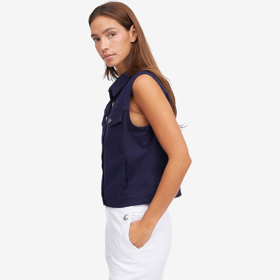 Image 105111_ALTMORE2.jpg, Product 105-111 / Price $90.00, claudia ev Sleeveless Denim Vest from claudia ev on TSC.ca's Fashion department