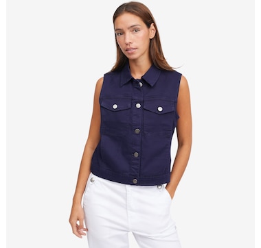 claudia ev Sleeveless Denim Vest