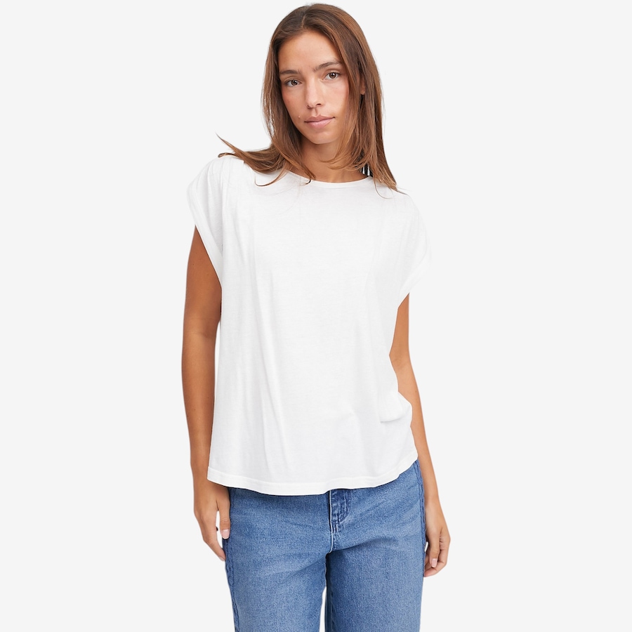 Image 105119_WHT.jpg, Product 105-119 / Price $69.00, claudia ev Boat Neck Cap Sleeve Top from claudia ev on TSC.ca's Fashion department