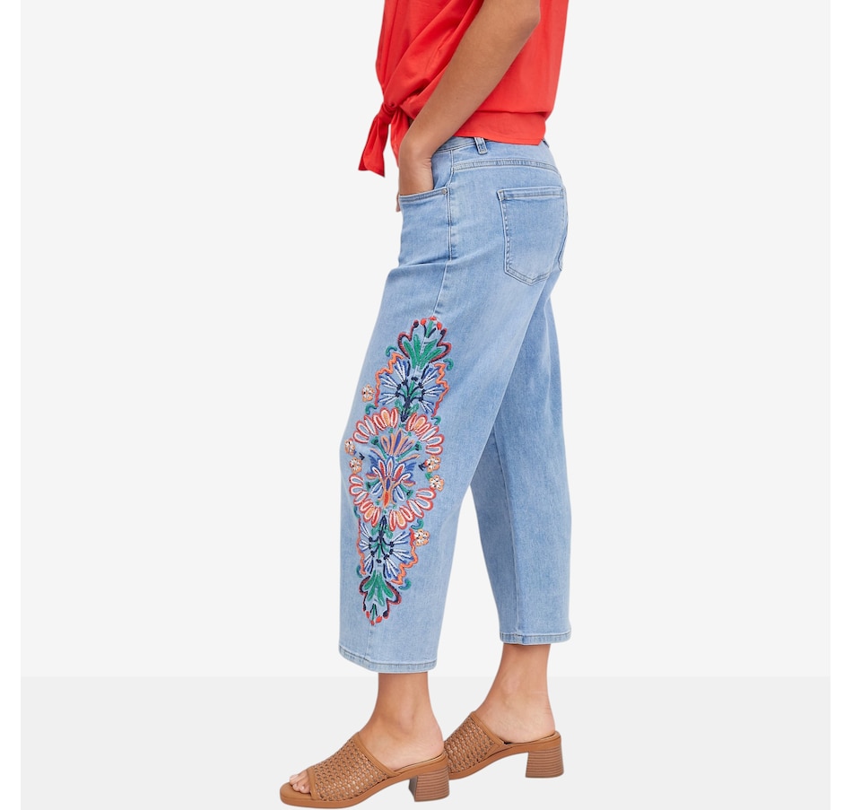 Image 105122_ALTMORE1.jpg, Product 105-122 / Price $110.00, claudia ev Wide Crop Jeans with Embellishments from claudia ev on TSC.ca's Fashion department